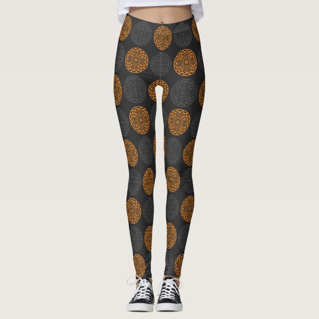 Blommotiv Leggings (Framsida)