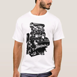 Blommotor i svart t shirt