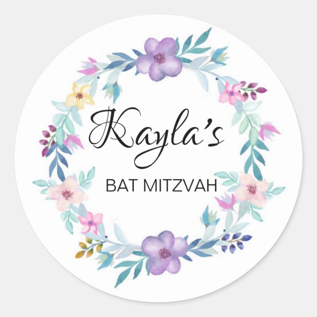 Blommstångstlås Runt Klistermärke (Framsida)