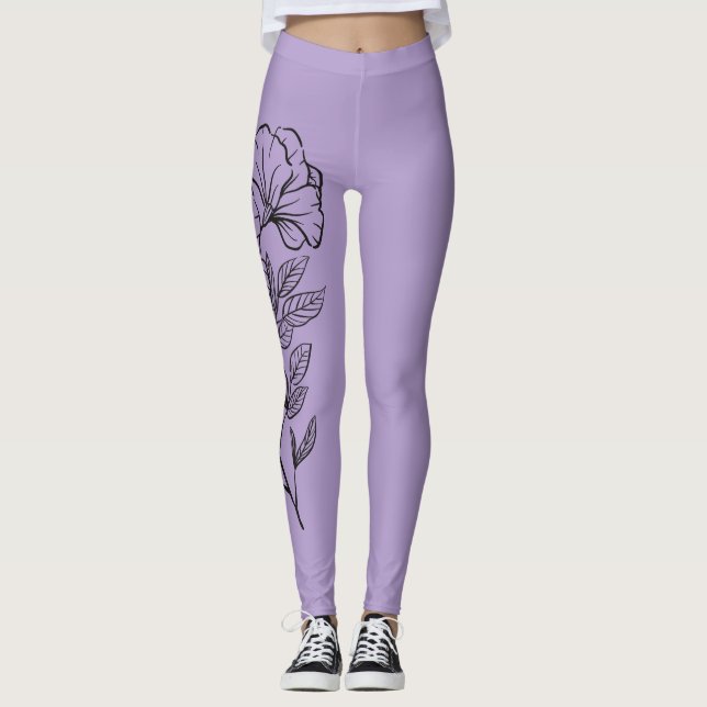 Blommstencil Leggings (Framsida)