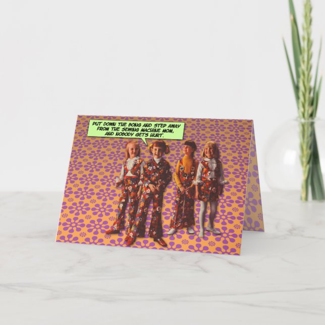 Blommström [roligt hälsningskort] kort (Framsida)