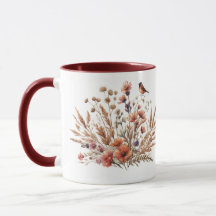 Blommtryckt mugg