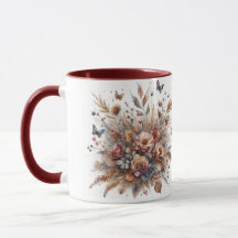 Blommtryckt mugg