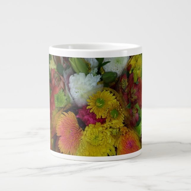BLOMMTRYCKT MUNKOPP JUMBO MUGG (Framsidan)