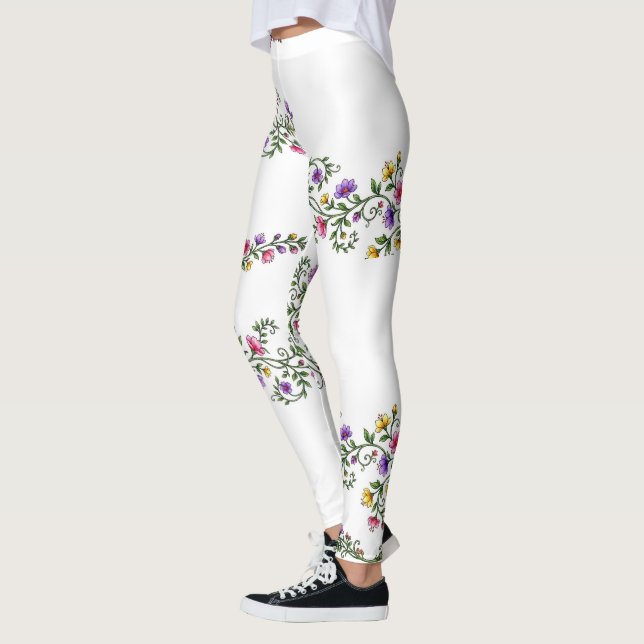 Blommtryckta Leggings (Vänster)