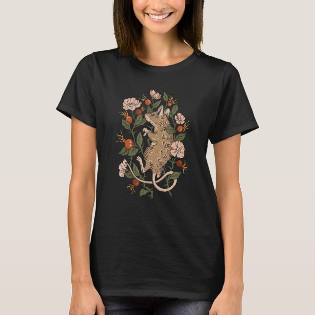 Blommus, kottagecore-estetisk t shirt (Framsida)
