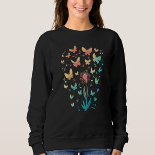 Blommusikfjärilar Musik noter Natature T Shirt