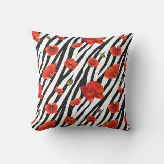 Blommzebra, sömlös mönster kudde