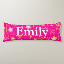 Blomnamn mönster rosa gul anpassad 