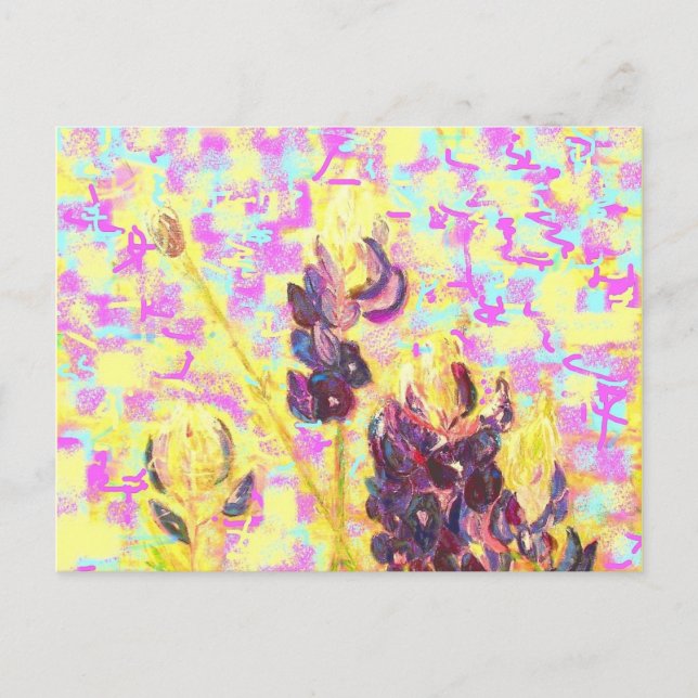 blomning av vilda blommor vykort (Framsida)