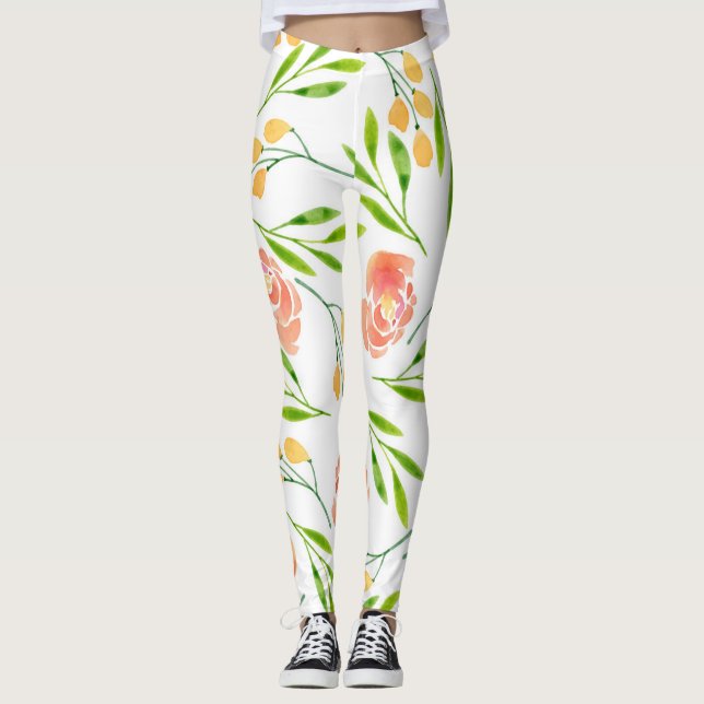 Blomöversikter Leggings (Framsida)