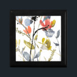 Blomövertäckning - Vattenfärgslådor och vattenfärg Minnesask<br><div class="desc">Flower Overlay II av Jennifer Goldberger. Blommor och stammar i en vattenfärgsliknande stil.</div>