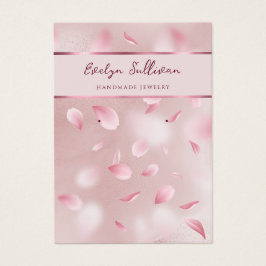 Blompetaler faux foil jewelry visning card visitkort