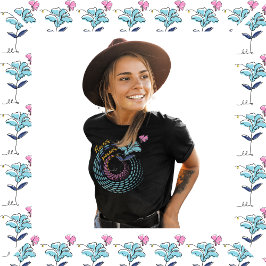 Blompotatisblomma och spiral t shirt