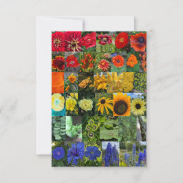 Blomregnbåge anteckningskort