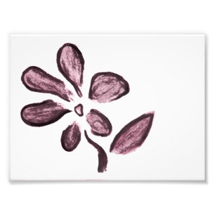 Blomritning Fototryck