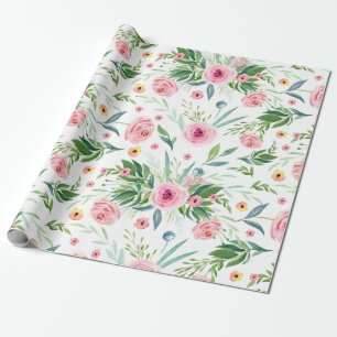 Blomrosmönster Presentpapper