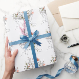 Bloms Bok Botaniska Linjekonst Presentpapper