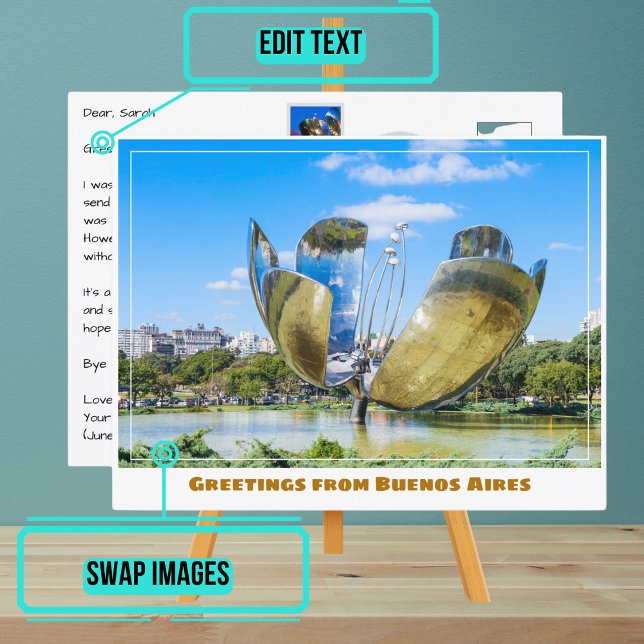 Blomskulptur i Buenos Aires Argentina Vykort (Please enjoy our design and see the others in the collection.)