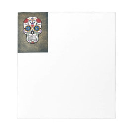 Blomsocker Skull Anteckningsblock