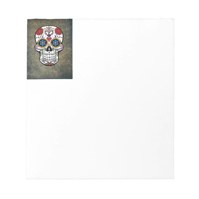 Blomsocker Skull Anteckningsblock (Framsida)