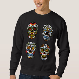 Blomsocker Skullens dag Muertos Dag för död H Lång Ärmad Tröja