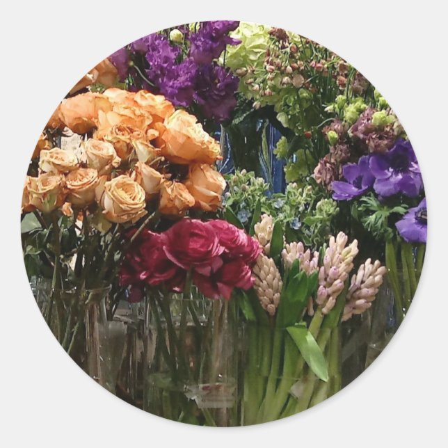 Blomspärrar - sofistikerad design runt klistermärke (Framsida)