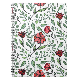 Blomspiralförråd för inspirerat skrivande anteckningsbok
