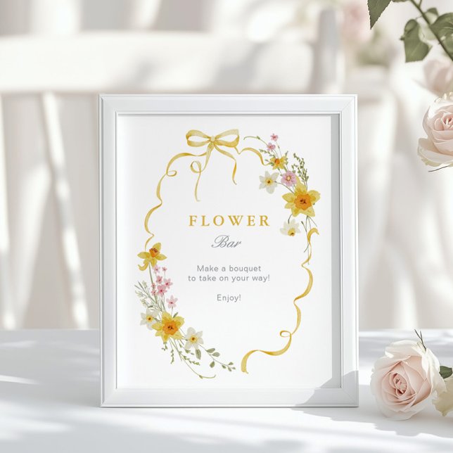 Blomster Bar Blommig Vårslinga Barnkalas Poster (Skapare uppladdad)