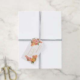 Blomster Citrus Bröllopsdusch Tack Tags Presentetikett