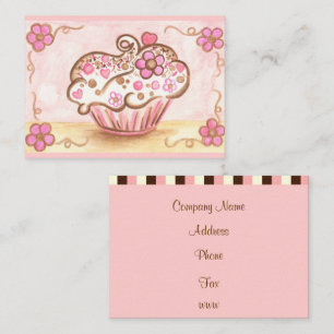 Blomster Cupcake Företagskort Visitkort