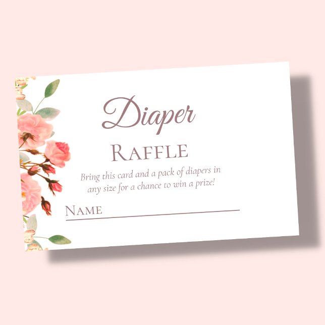 Blomster | Diaper Raffle | Kort för hölje (Skapare uppladdad)