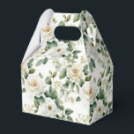 Blomster Favor Förpackning Presentaskar<br><div class="desc">Partygunstig förpackning visas med ett vackert tryck med vita rosor. Anpassa denna vara eller köp som den är. Tips: Lägg bara till dina fantastiska godsaker och lägg till lite festlig band. Licensierad Bild</div>