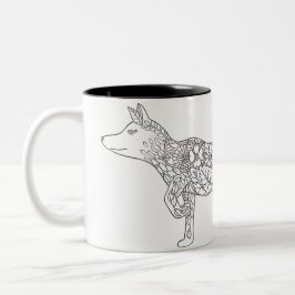 Blomster Fox Två-Tonad Mugg