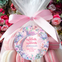 Blomster Glitter Sjungande Mermaid Tail 2-års föde