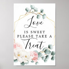 Blomster Grönska Kärlek Är Söta Förmånstecken Poster