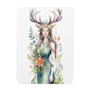 Blomster Gudinna Ostara Vårdagjämning Sabbat Magnet