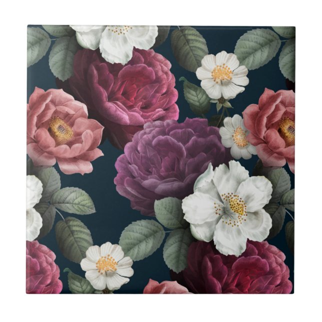 Blomster Kakelplatta (Framsidan)