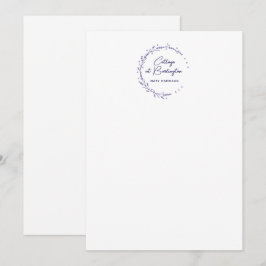 Blomster Lavendel Hjärtan Krans Anteckningskort