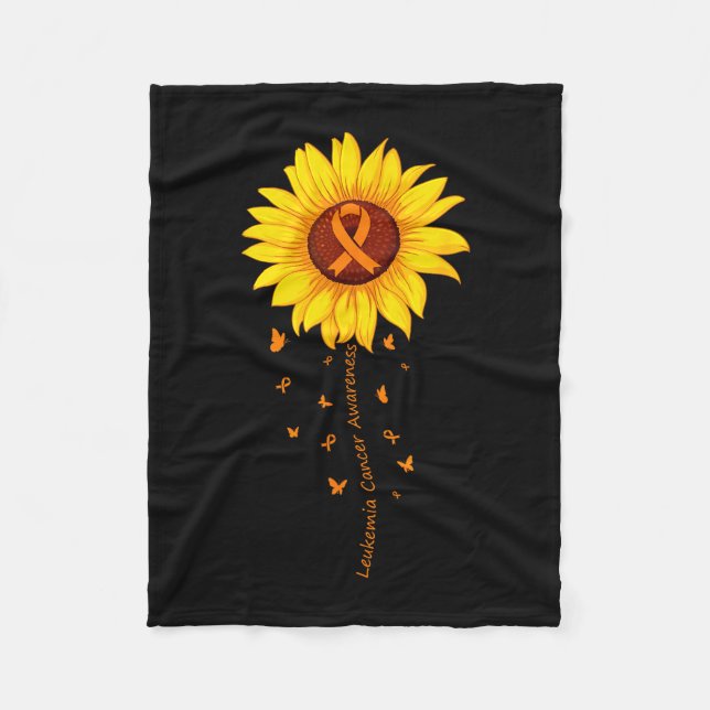 Blomster leukemi medvetenhet  fleecefilt (Framsidan)