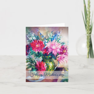 Blomster målning helgkort