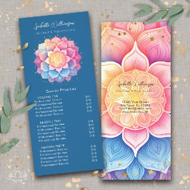 Blomster Mandala Holistisk Hälsa Wellness Prislist Reklamkort