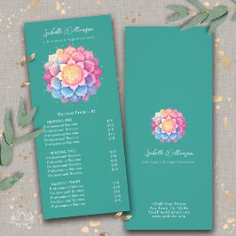 Blomster Mandala Holistisk Hälsa Wellness Prislist Reklamkort
