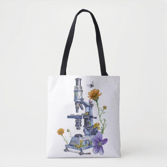 Blomster Mikroskop Tygkasse (Framsida)