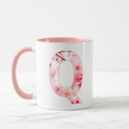 Blomster Q Initial Kopp | Personligt Namn & Egensk