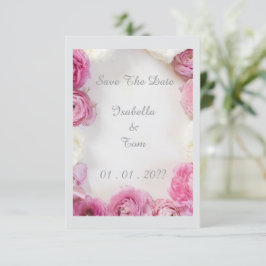 Blomster Ros Spara Dagen Kort Elegant Bröllop