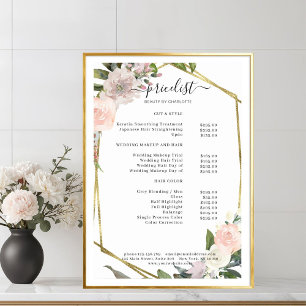 Blomster Salong Prislista Affisch