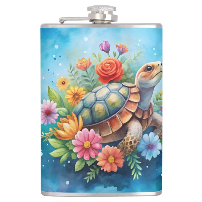 Blomster Sköldpadda Fickplunta (Framsidan)