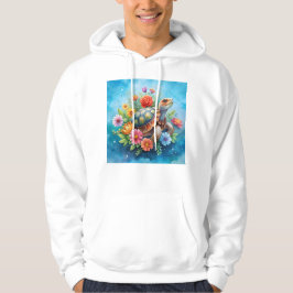 Blomster Sköldpadda Hoodie