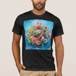 Blomster Sköldpadda T Shirt